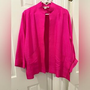 Bright Pink Women's Silk Jacket